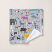 Dierlijke Menagerie Bad Handdoek (Wasdoekje)