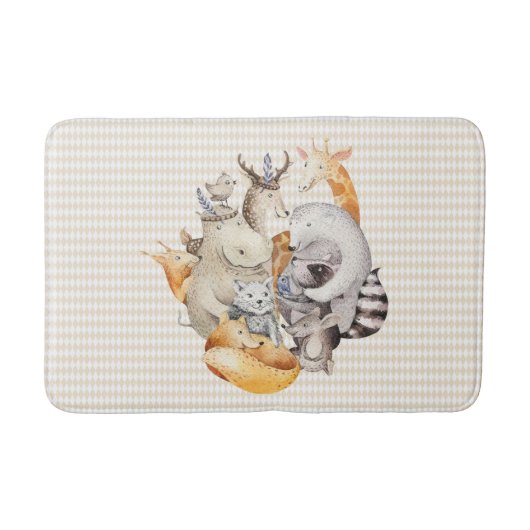 Dierlijke menagerie badmat (Voorkant)