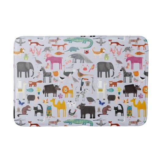 Dierlijke Menagerie Badmat (Voorkant)