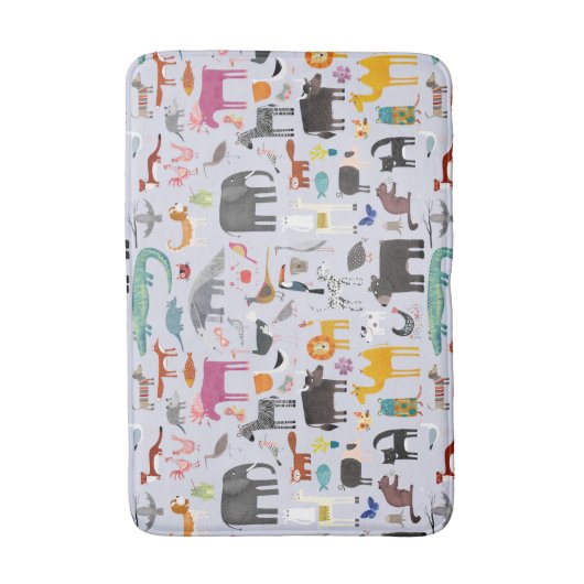 Dierlijke Menagerie Badmat (Voorkant Verticaal)