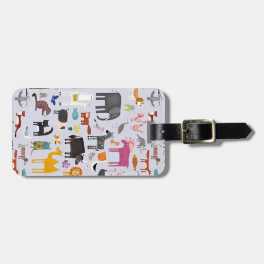 Dierlijke Menagerie Bagagelabel (Voorkant horizontaal)