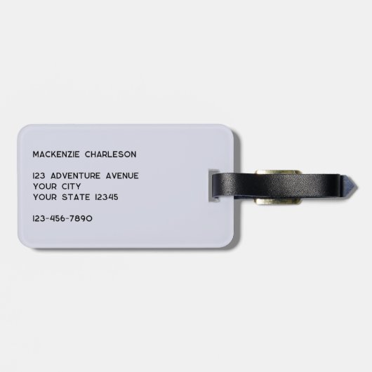 Dierlijke Menagerie Bagagelabel (Achterkant horizontaal)