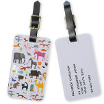 Dierlijke Menagerie Bagagelabel<br><div class="desc">Allerlei leuke diertjes en wilde dieren voor dierenvrienden overal. Safaridieren, oerwoud, boerderij, vogels, huisdieren en wilde dieren. Een monster lijkt ook binnengesmokkeld te zijn. Originele kunst van Nic Squirrell.</div>