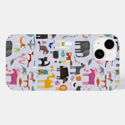 Dierlijke Menagerie Case-Mate iPhone Case (Achterkant (horizontaal))