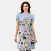 Dierlijke menagerie gepersonaliseerd schort (Gedragen)