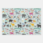 Dierlijke Menagerie Inpakpapier Vel (Voorkant)