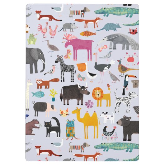 Dierlijke Menagerie Klembord (Achterkant)