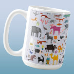 Dierlijke Menagerie Koffiemok<br><div class="desc">Allerlei leuke dieren en dieren voor dierenvrienden en dierenartsen overal. Safaridieren, oerwoud, boerderij, vogels, huisdieren en wilde dieren. Een monster lijkt ook binnengesmokkeld te zijn. Originele kunst van Nic Squirrell.</div>
