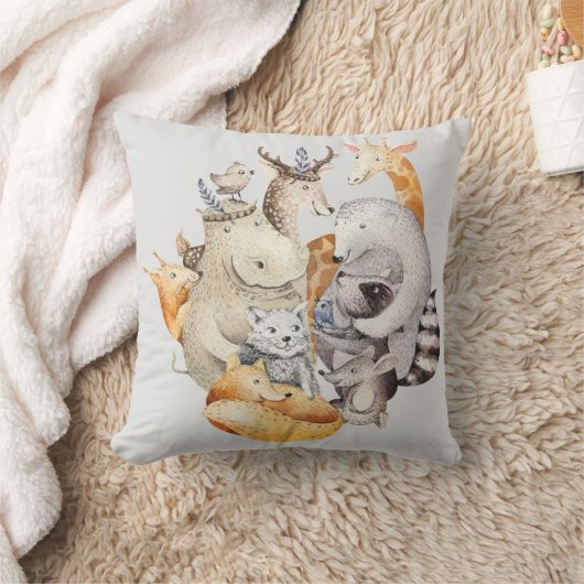 Dierlijke menagerie kussen (Deken)
