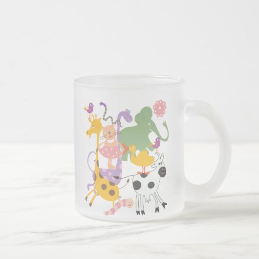 Dierlijke Menagerie Matglas Koffiemok (Rechts)