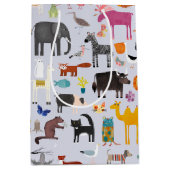 Dierlijke Menagerie Medium Cadeauzakje (Voorkant)