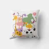 Dierlijke menagerie Pilllow Kussen (Achterkant)