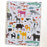 Dierlijke Menagerie Planner<br><div class="desc">Allerlei leuke diertjes en wilde dieren voor dierenvrienden overal. Safaridieren,  boerderij,  vogels,  huisdieren en wilde dieren. Een monster lijkt ook binnengesmokkeld te zijn. Originele kunst van Nic Squirrell.</div>