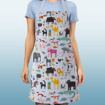 Dierlijke Menagerie Schort<br><div class="desc">Allerlei leuke diertjes en wilde dieren voor dierenvrienden overal. Safaridieren,  oerwoud,  boerderij,  vogels,  huisdieren en wilde dieren. Er lijkt ook een monster naar binnen te zijn geglipt. Originele kunst van Nic Squirrell.</div>