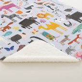 Dierlijke Menagerie Sherpa Deken (3/4)