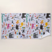 Dierlijke Menagerie Strandlaken (Voorkant)