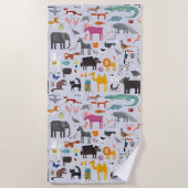 Dierlijke Menagerie Strandlaken (Voorkant)