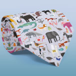Dierlijke Menagerie Stropdas<br><div class="desc">Allerlei leuke diertjes en wilde dieren voor dierenvrienden overal. Safaridieren, oerwoud, boerderij, vogels, huisdieren en wilde dieren. Een monster lijkt ook binnengesmokkeld te zijn. Originele kunst van Nic Squirrell.</div>
