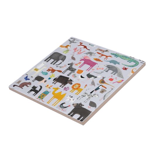 Dierlijke Menagerie Tegeltje (Zijkant)