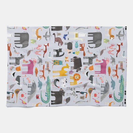 Dierlijke Menagerie Theedoek (Horizontaal)