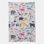 Dierlijke Menagerie Theedoek (Verticaal)