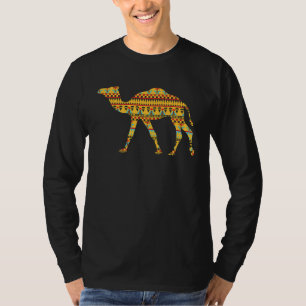 Dierlijke Midden-Oosterse tapijt patroon kameel T-shirt