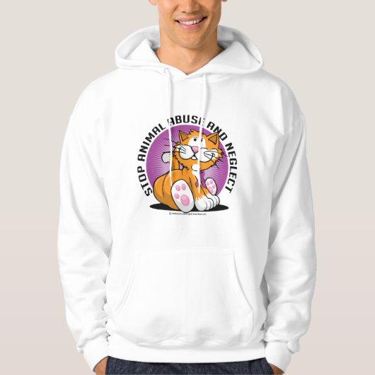 Dierlijke misbruikscat hoodie (Voorkant)