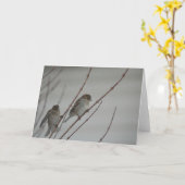 Dierlijke Mus 1 van de Vogel Wenskaart Kaart (Gele Bloem)