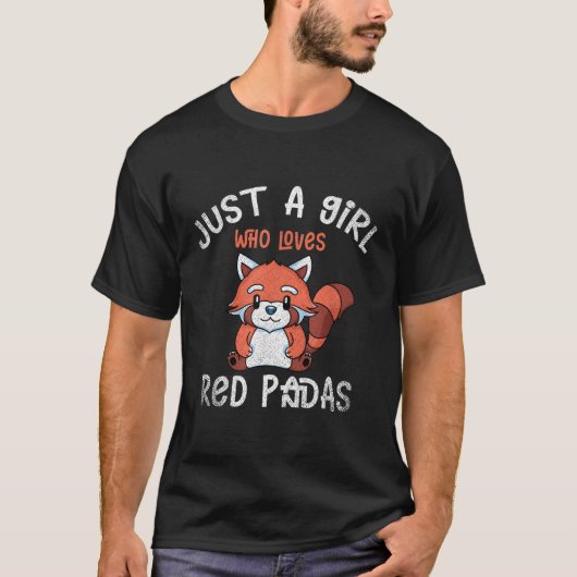 Dierlijke Panda Beer Bamboe Rood Panda T-shirt (Voorkant)