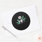 Dierlijke Panda Weed Stoner Gift Ronde Sticker (Envelop)