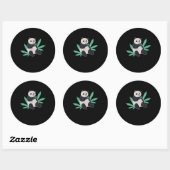Dierlijke Panda Weed Stoner Gift Ronde Sticker (Vel)