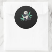 Dierlijke Panda Weed Stoner Gift Ronde Sticker (Tas)