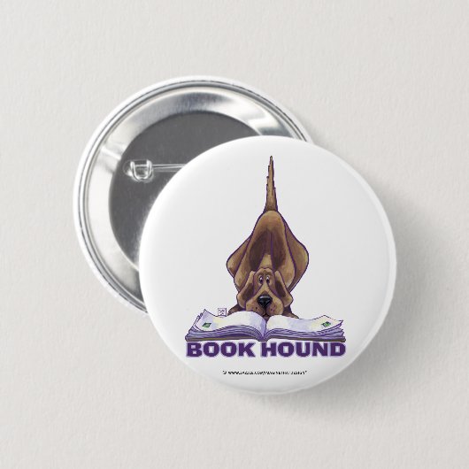 Dierlijke parade Boek Hond Ronde Button 5,7 Cm (Voorkant /achterkant)