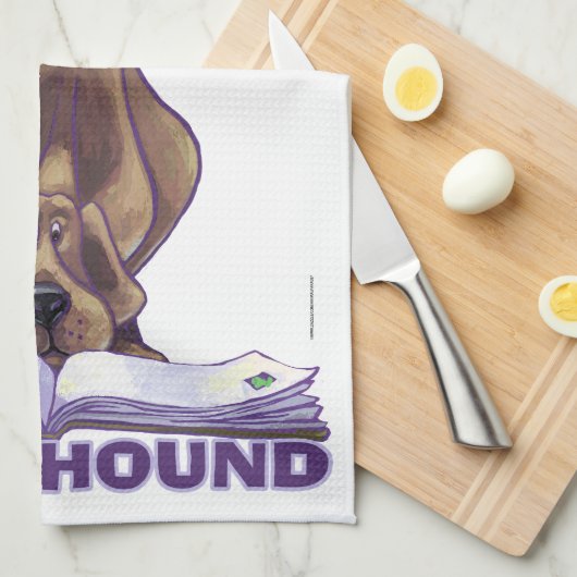 Dierlijke parade Boek Hond Theedoek (Quarter Fold)