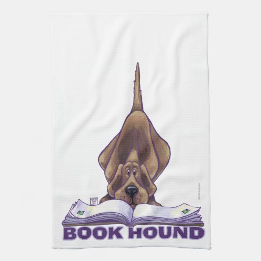 Dierlijke parade Boek Hond Theedoek (Verticaal)