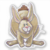 Dierlijke parade Fluffy Rabbit Sticker (Voorkant)