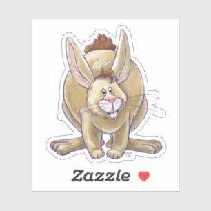 Dierlijke parade Fluffy Rabbit Sticker