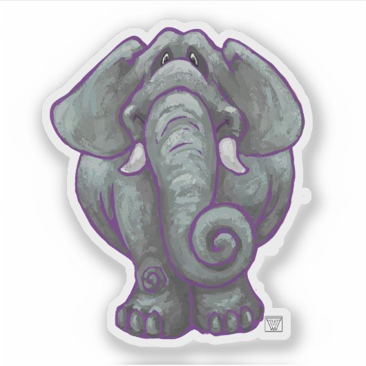 Dierlijke parade Gedekte olifant Sticker (Voorkant)
