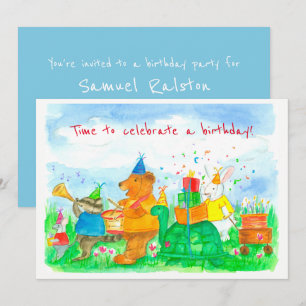 Dierlijke parade Kinderen van Birthday Kaart