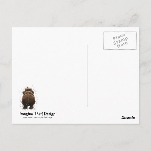 Dierlijke parade Mastodon Briefkaart (Achterkant)