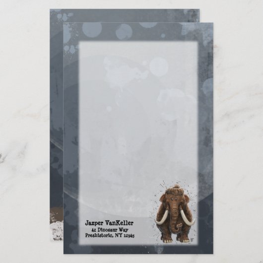 Dierlijke parade Mastodon Briefpapier (Voorkant / Achterkant)