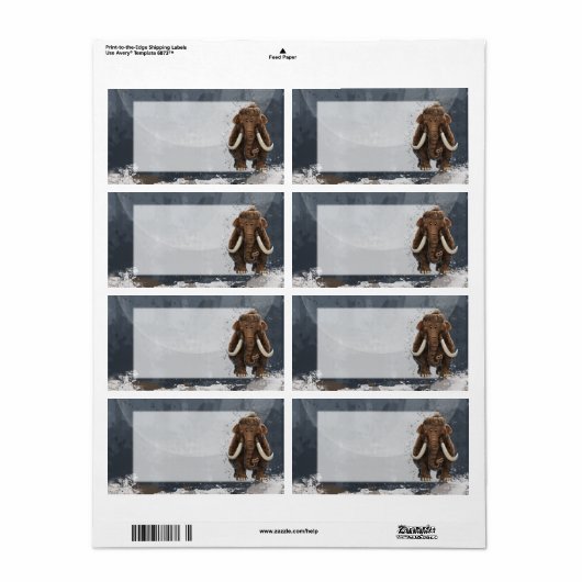 Dierlijke parade Mastodon Etiket (Full Sheet)