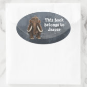 Dierlijke parade Mastodon Ovale Sticker (Tas)