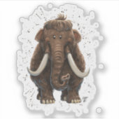 Dierlijke parade Mastodon Sticker (Voorkant)