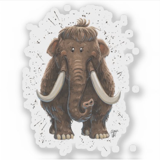 Dierlijke parade Mastodon Sticker (Voorkant)