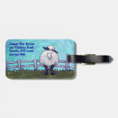 Dierlijke paradeschapen bagagelabel (Achterkant horizontaal)