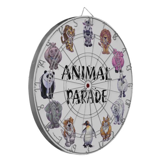 Dierlijke paradijsgroepen dartbord (Voorkant Links)