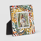 Dierlijke patroonframeless familie Foto Easel Teru Fotoplaat (Voorkant)