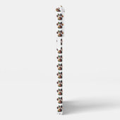 Dierlijke Paw Silhouet Thanksgiving op Wit iPhone Hoesje (Rechterkant)