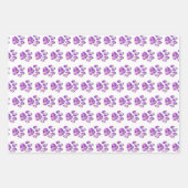 Dierlijke Paws Verpakking Papier Paarse Roze Set v Inpakpapier Vel (Voorkant)